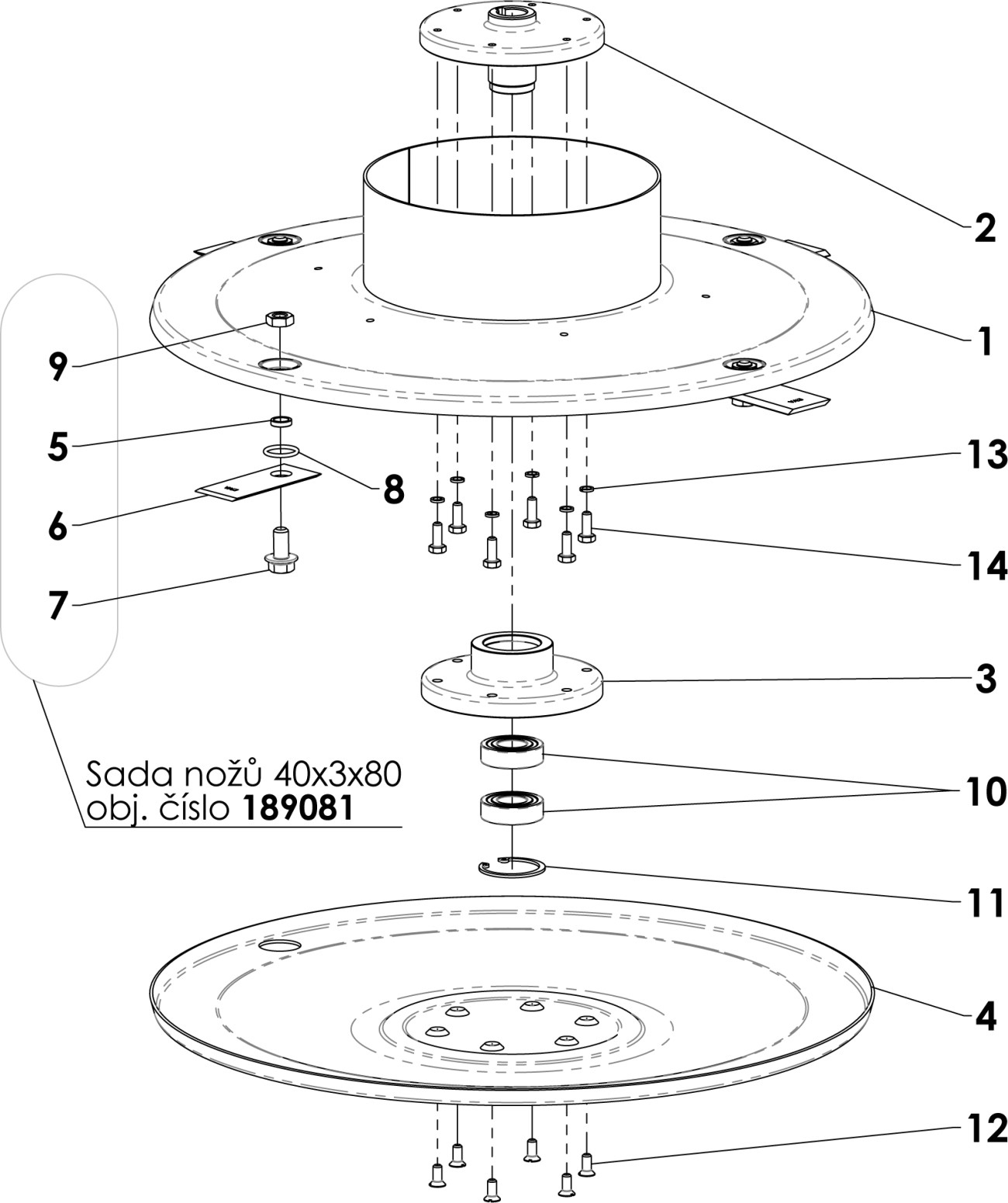 Disk 4 nožový nízký