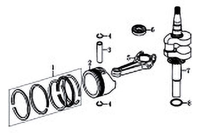 Hřídel kliková a píst