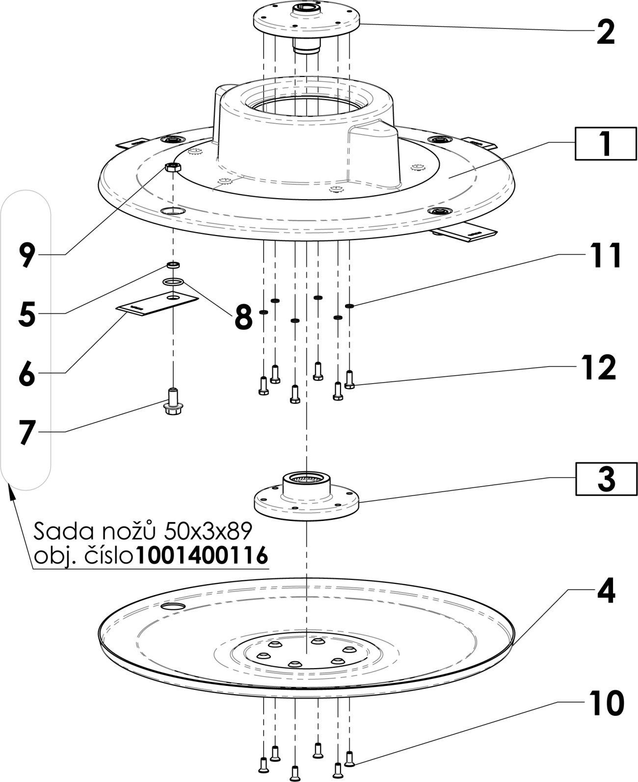 Disk 4 nožový nízký