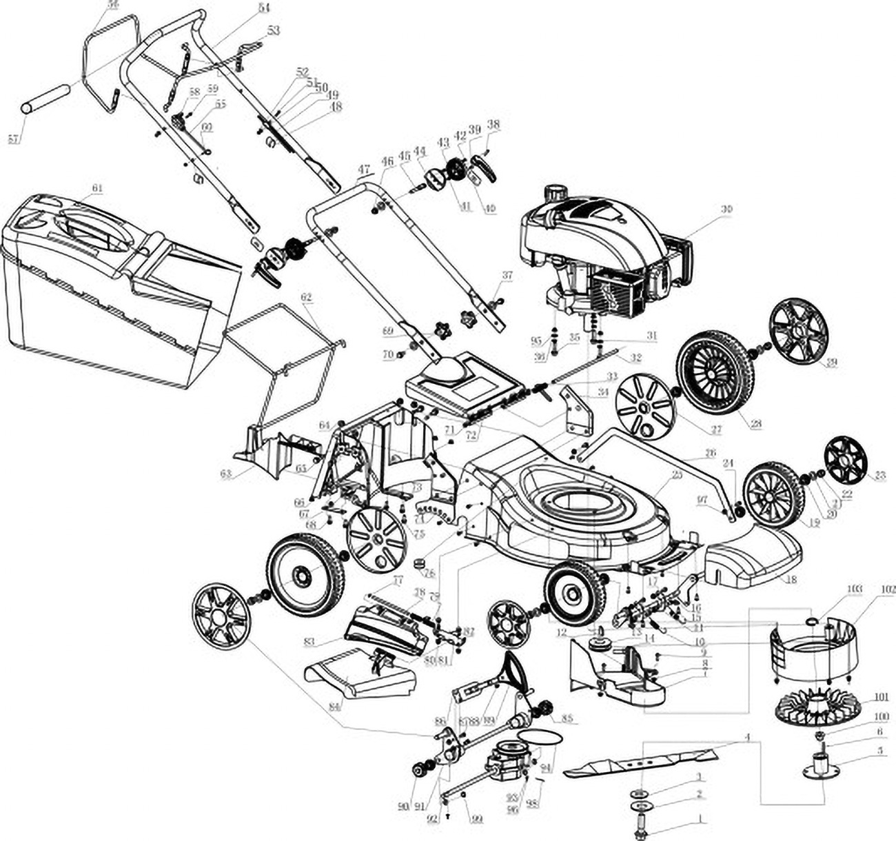 ABG 595 Motorová sekačka