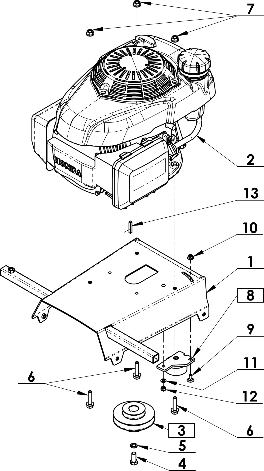 Deska s motorem GSV190