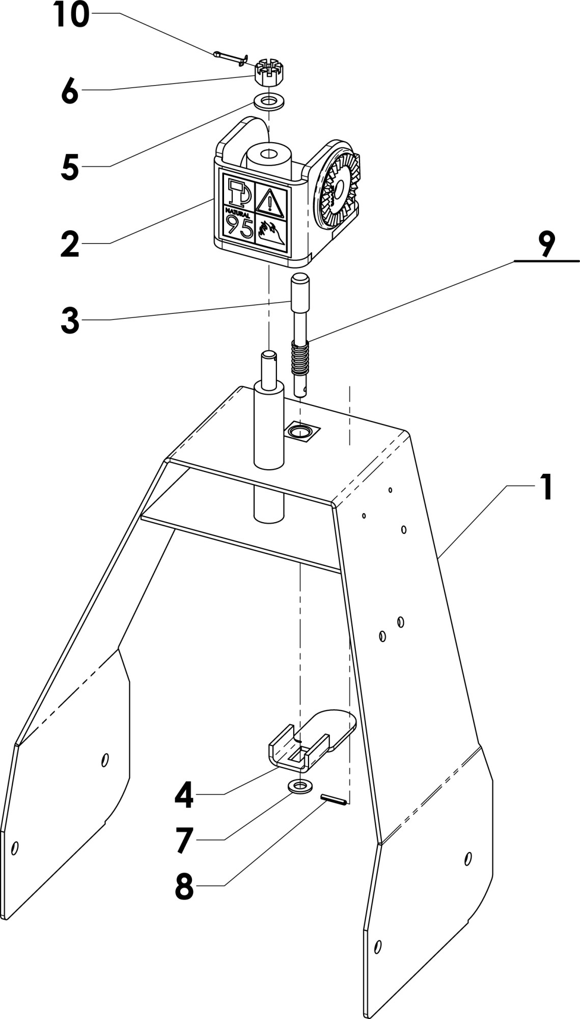 Držák řídítek předmontovaný