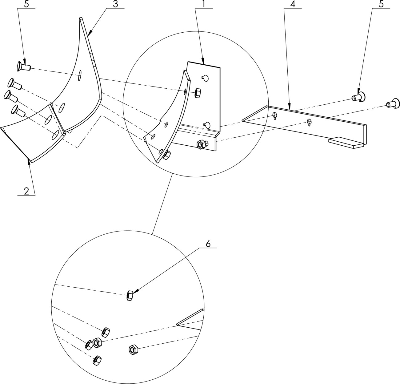 Orebné těleso levé