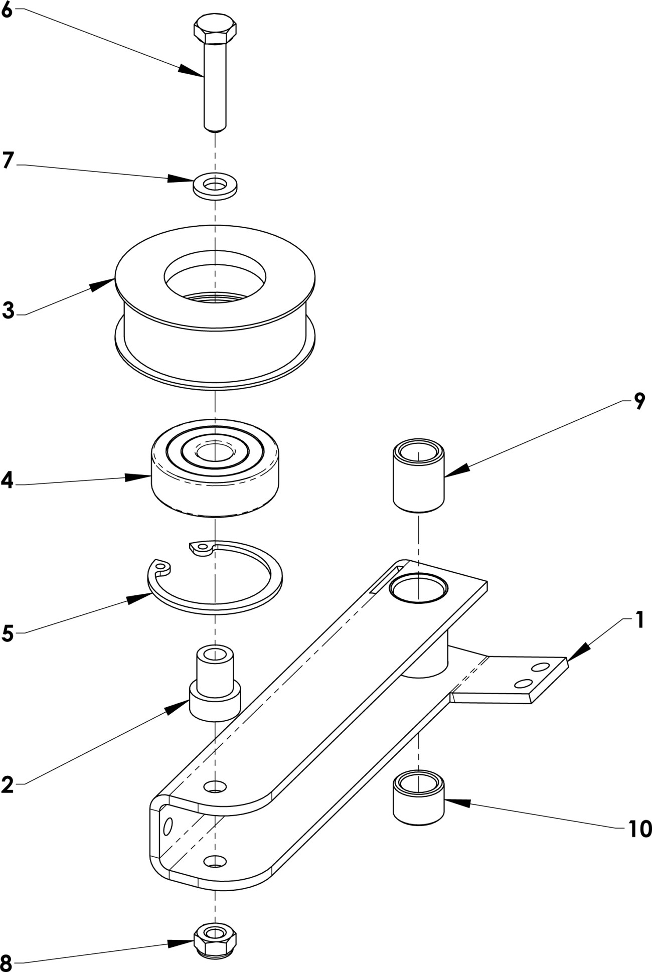 Kladka spojky pojezdu