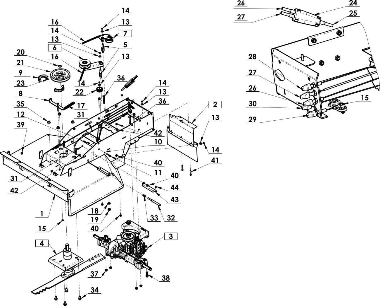 Rám F-700H předmontovaný