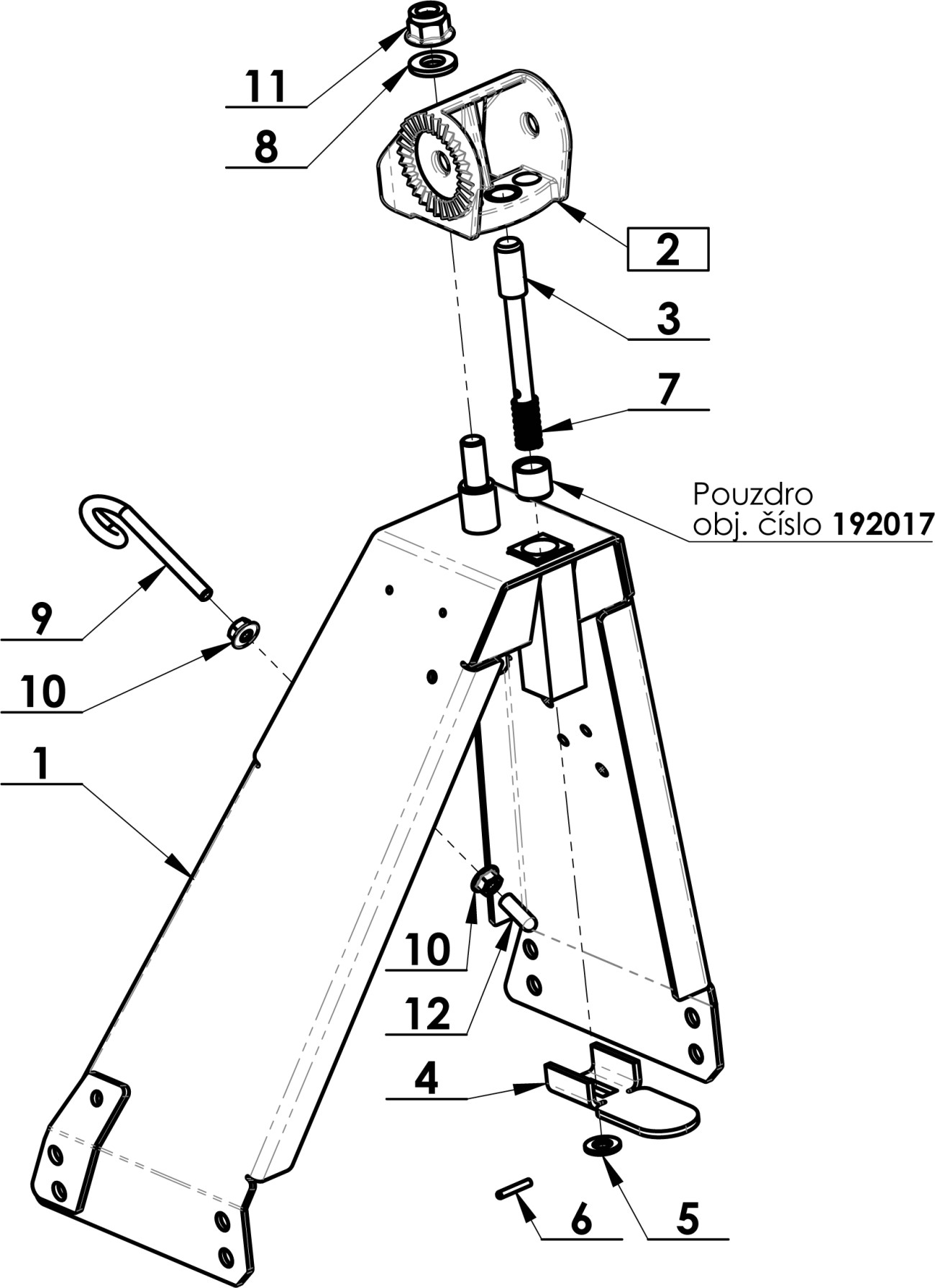 Držák řídítek předmontovaný