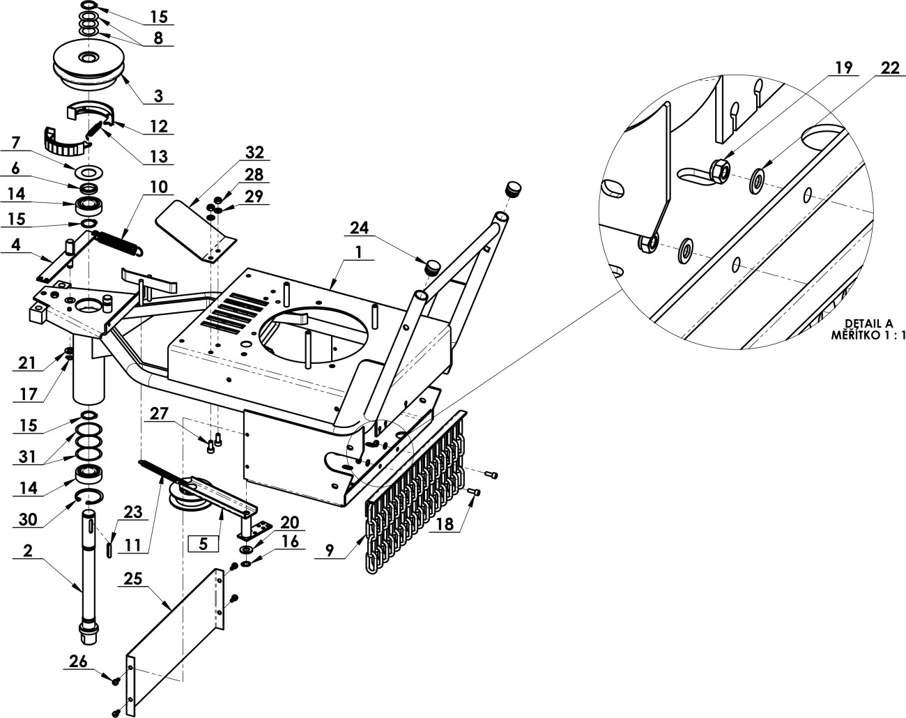 Rám předmontovaný