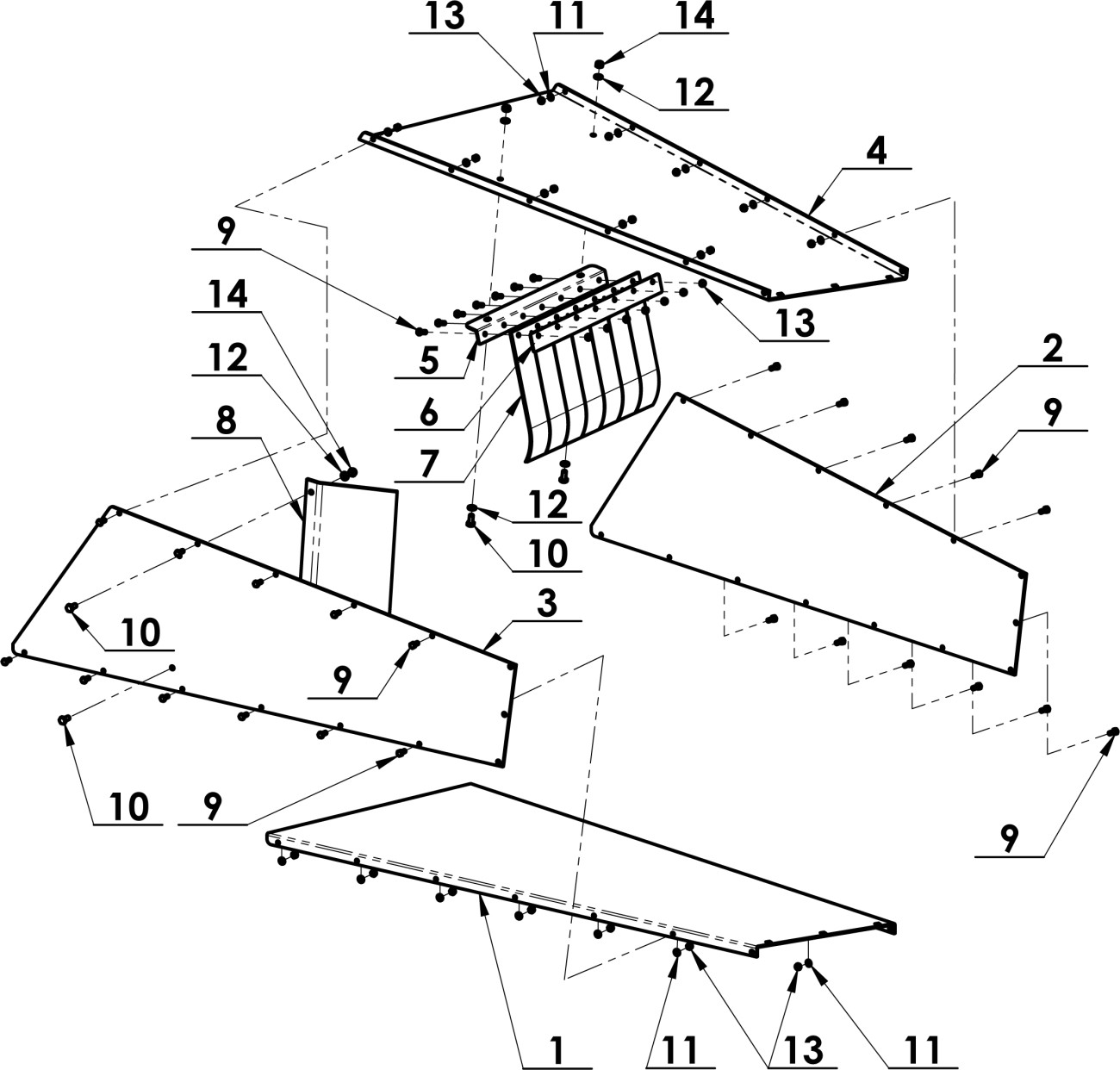 Násypka drtiče Kajman