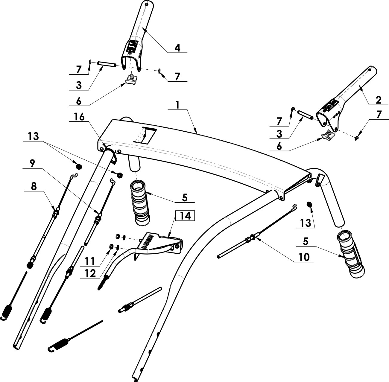 Řídítka ELEKTROSTART