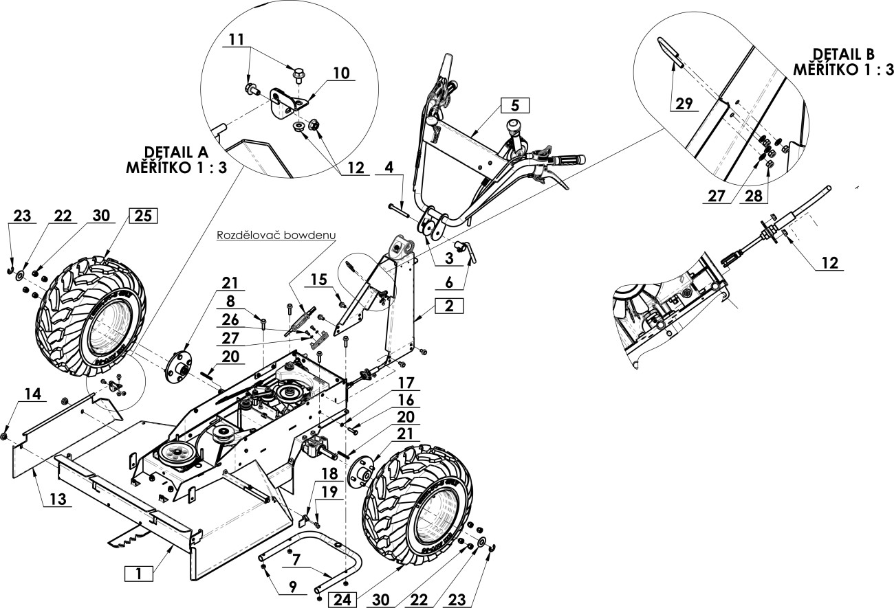 Rám s řídítky F-700H (2018)