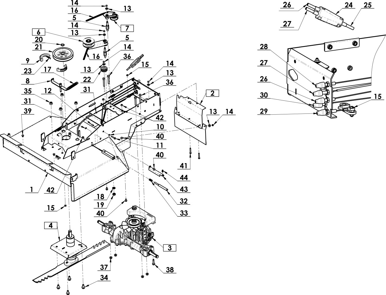 Rám F-700H (2018) předmontovaný