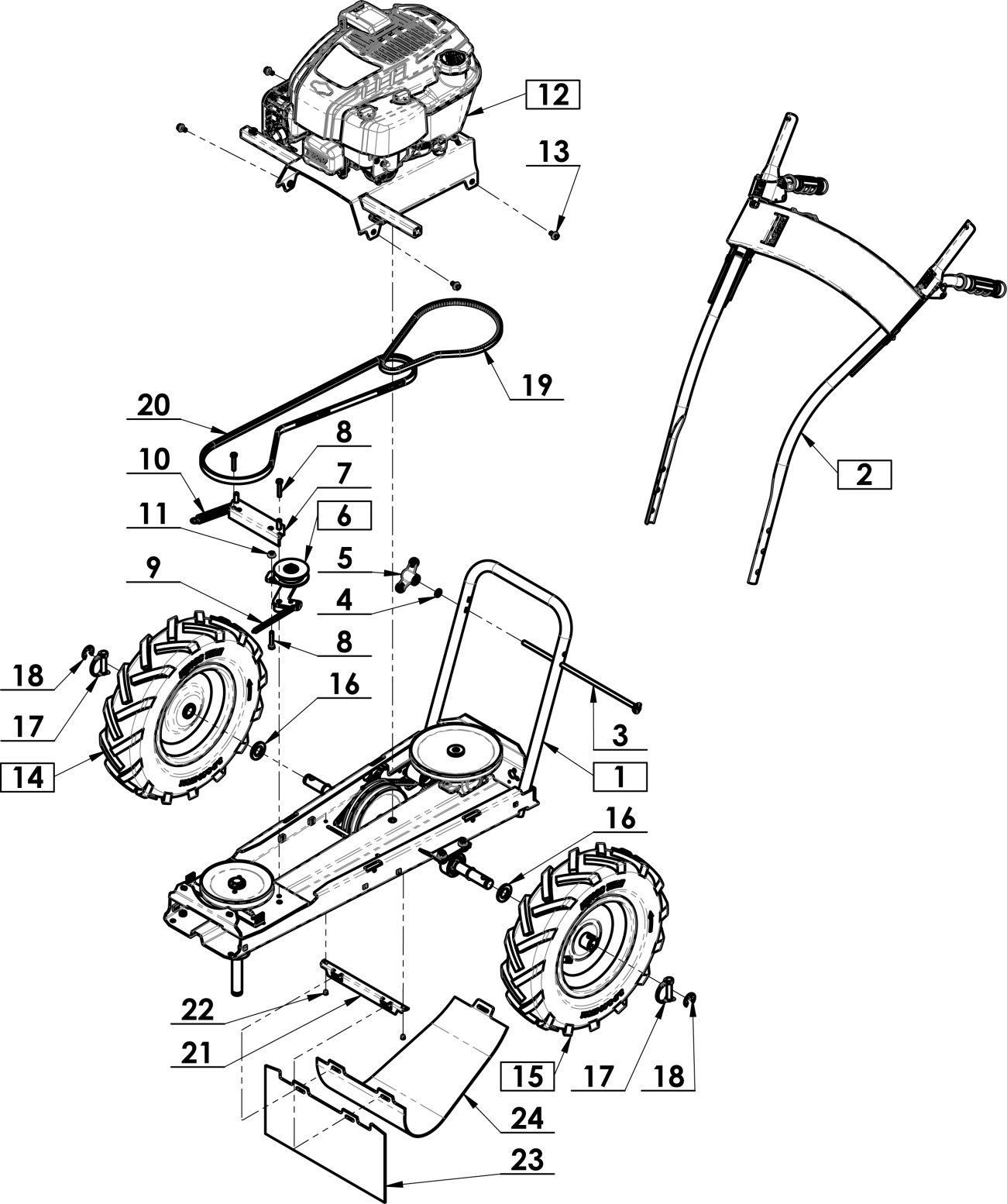 Podvozek sekačky (D) 875BiS