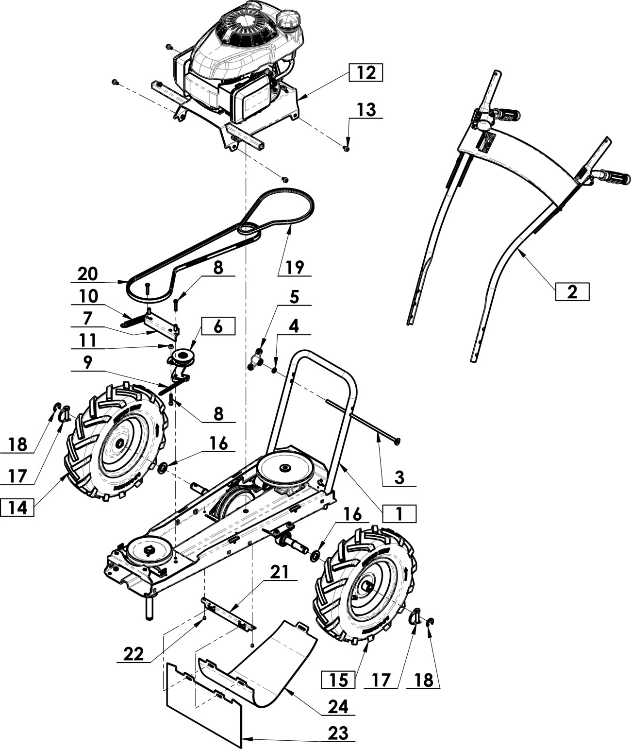 Podvozek sekačky (D) 190