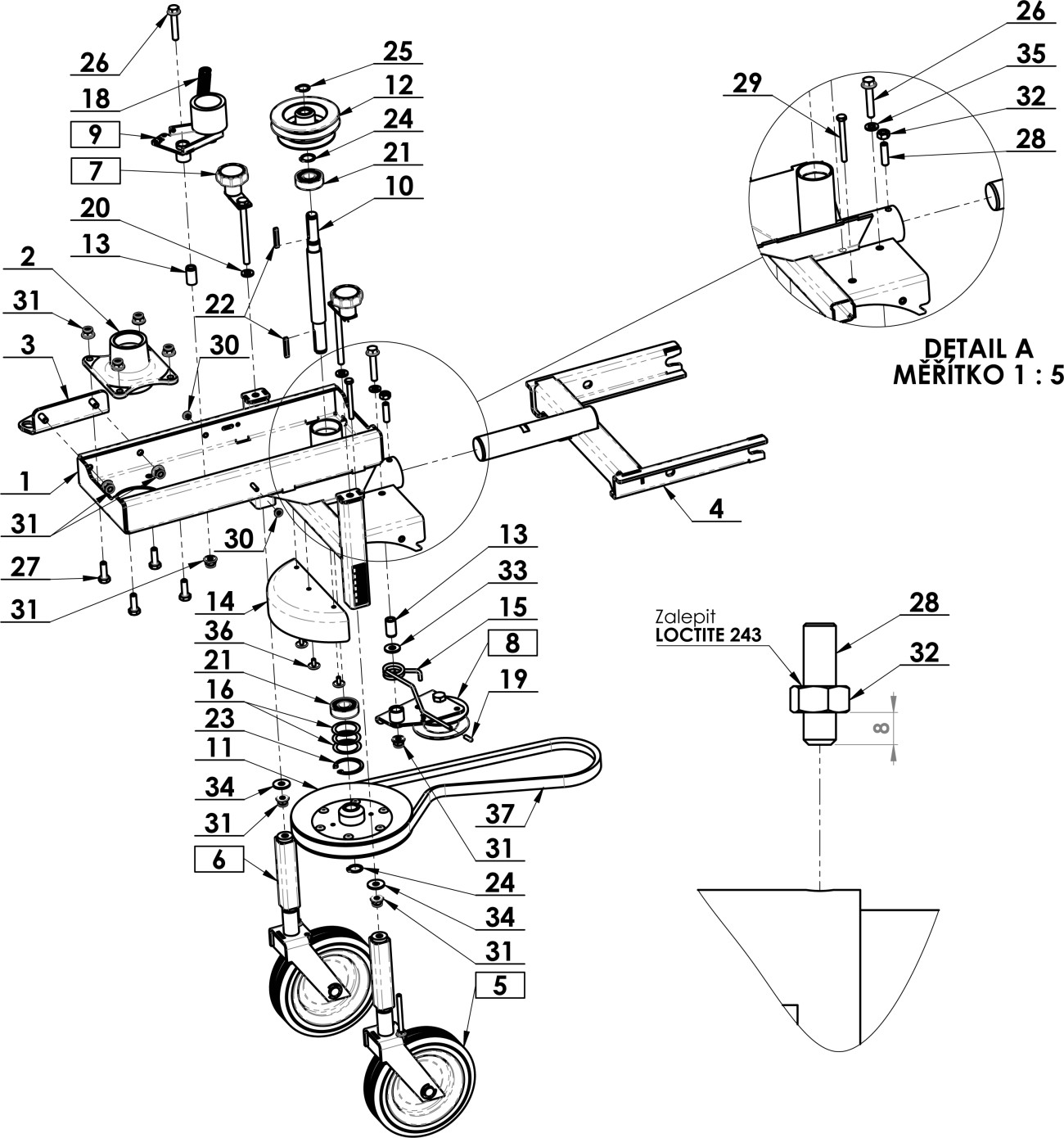 Pohon kartáče RKV-100