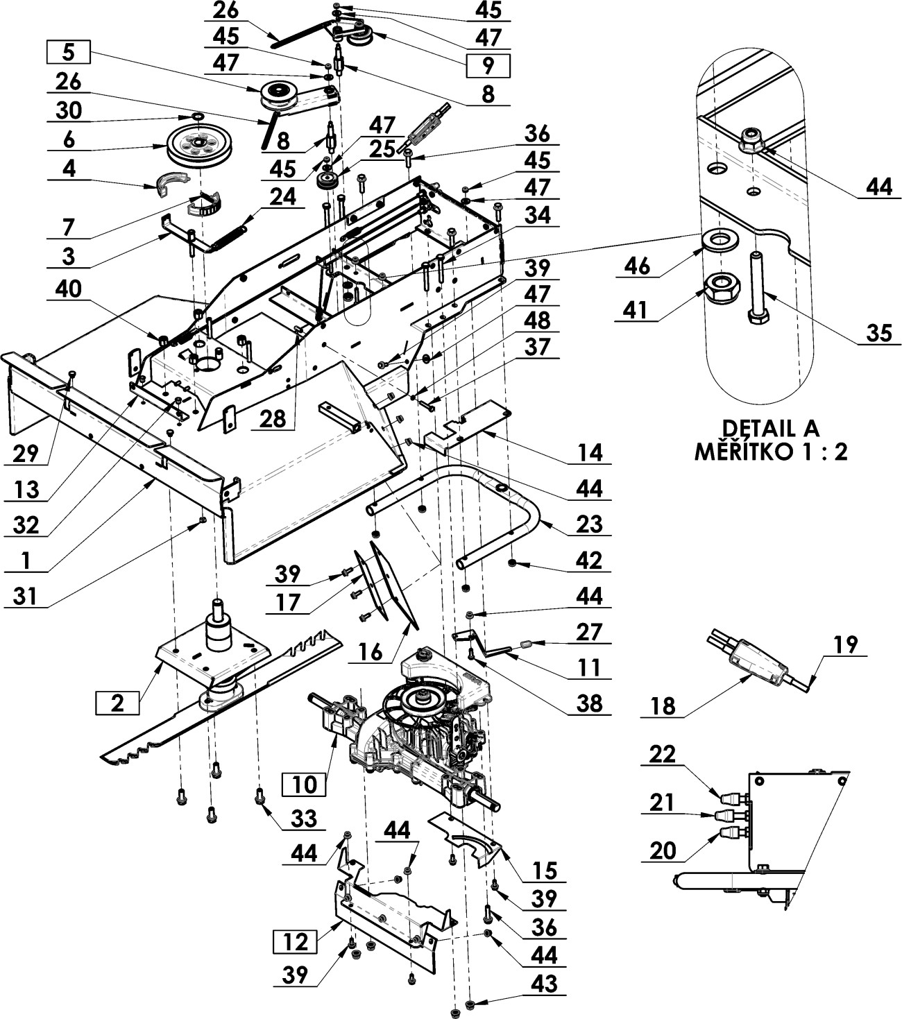 Rám F-700HR (2019) předmontovaný