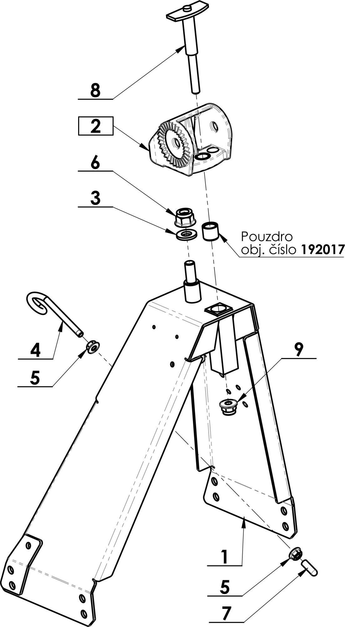 Držák řídítek předmontovaný