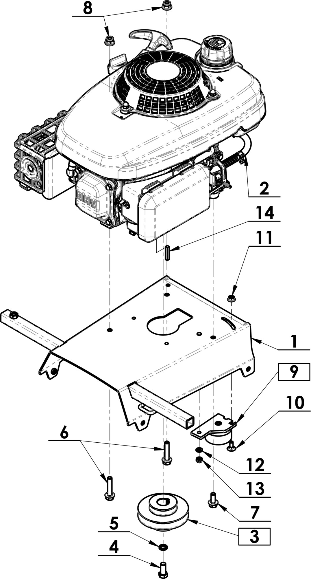 Deska s motorem XP200A