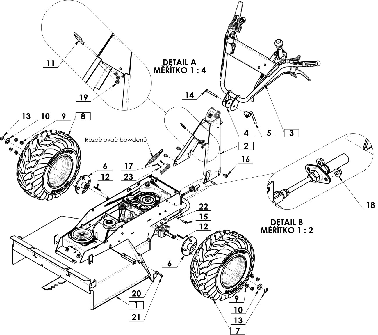 Rám s řídítky F-700H (2020)