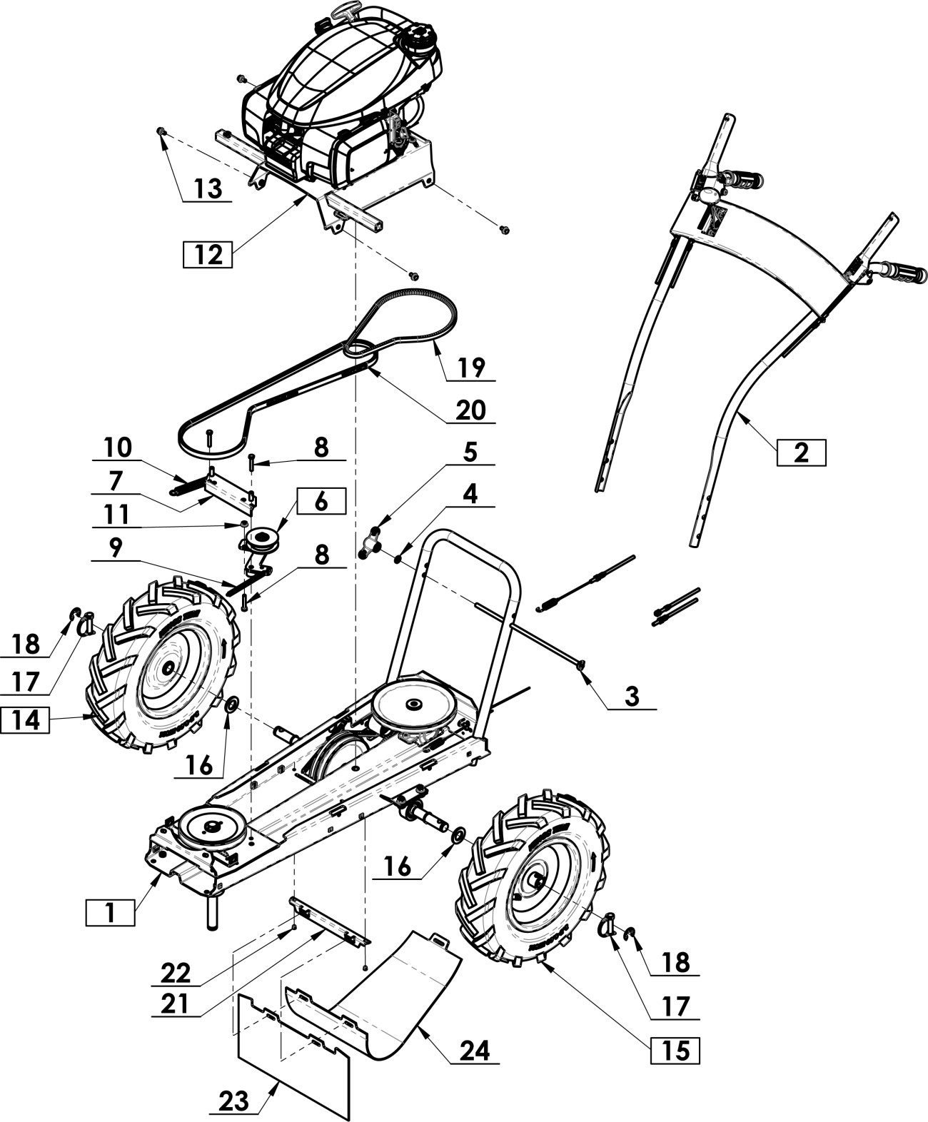 Podvozek sekačky (D) s GCVx200
