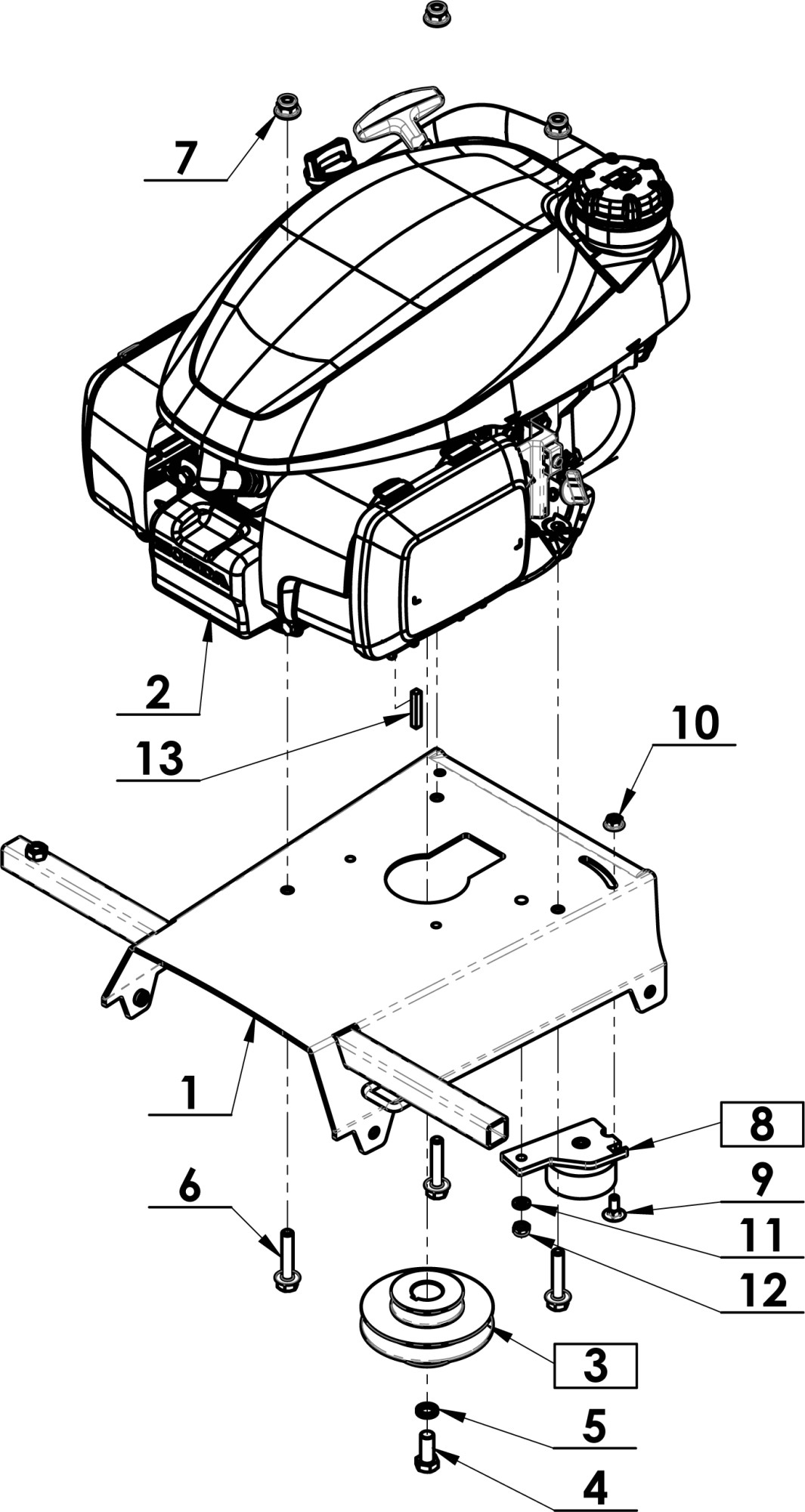 Deska s motorem GCVX170