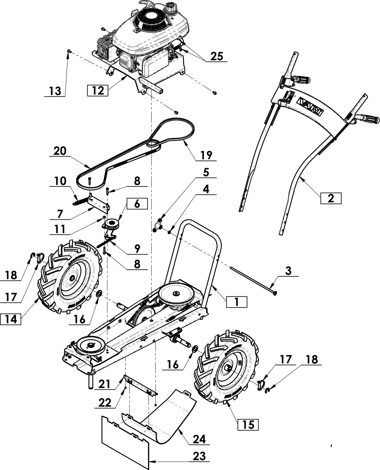 Podvozek sekačky BDR-620DZ