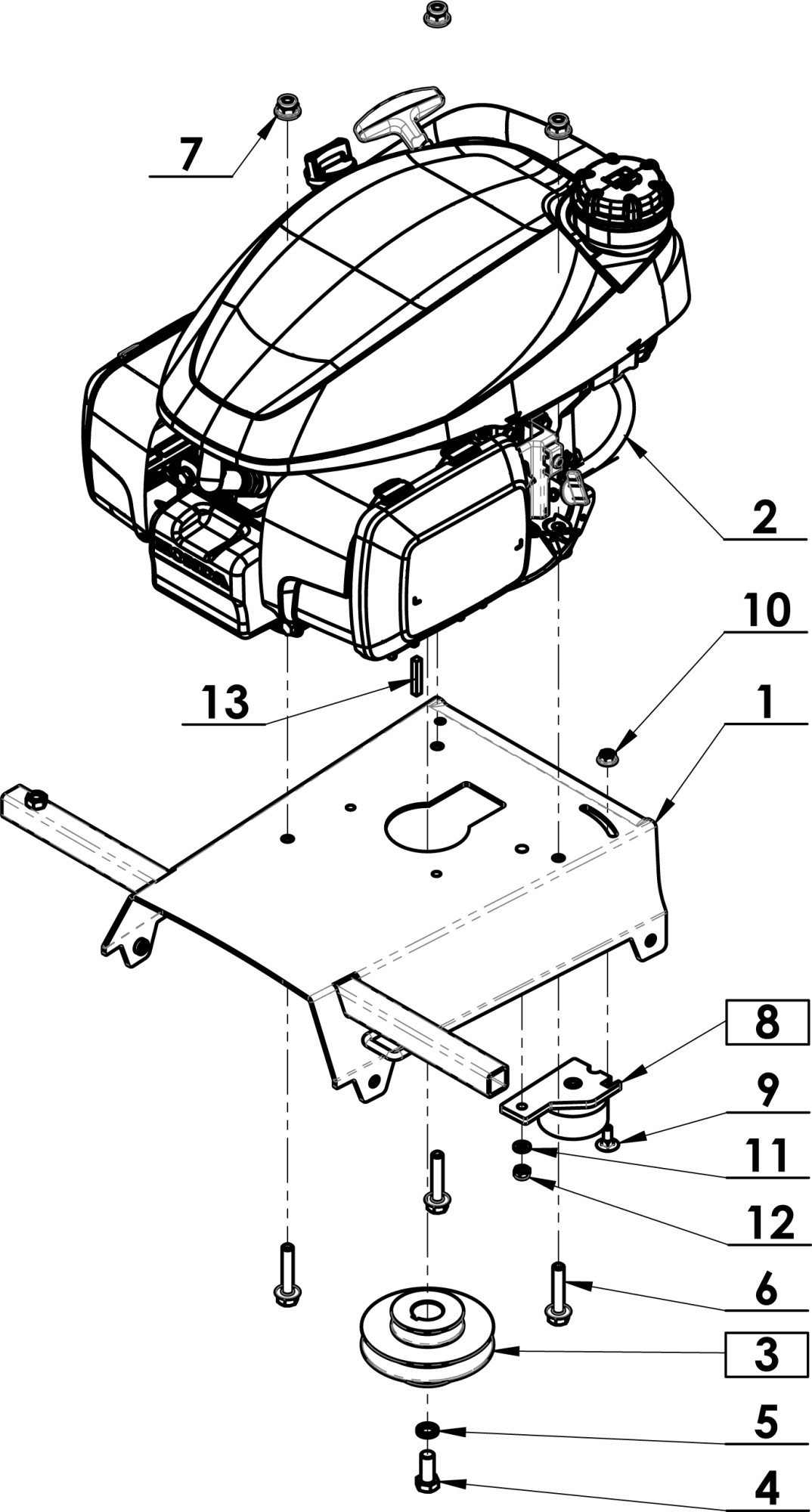 Deska s motorem GCVX200