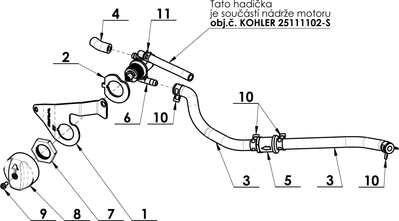Palivový ventil sestava