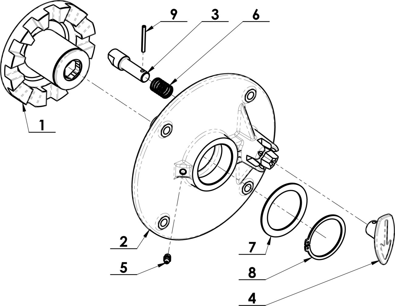 Unašeč kola pravý