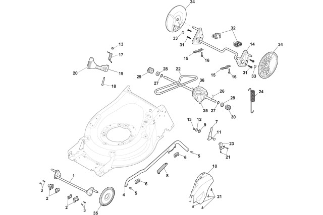 Nastavení výšky sečení