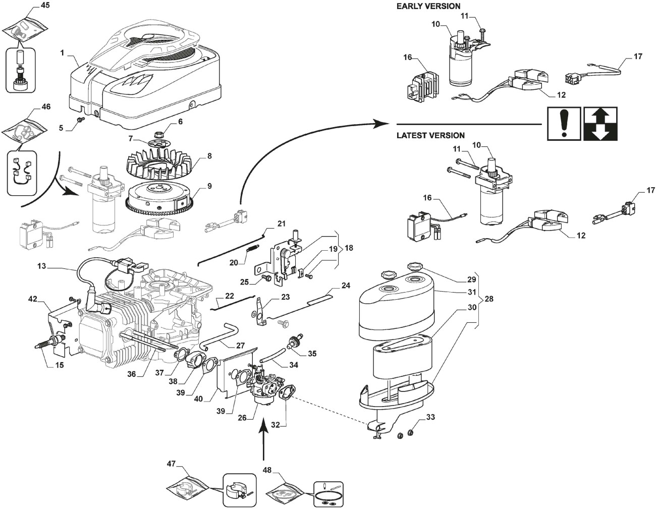 Engine - Carburettor, Tank