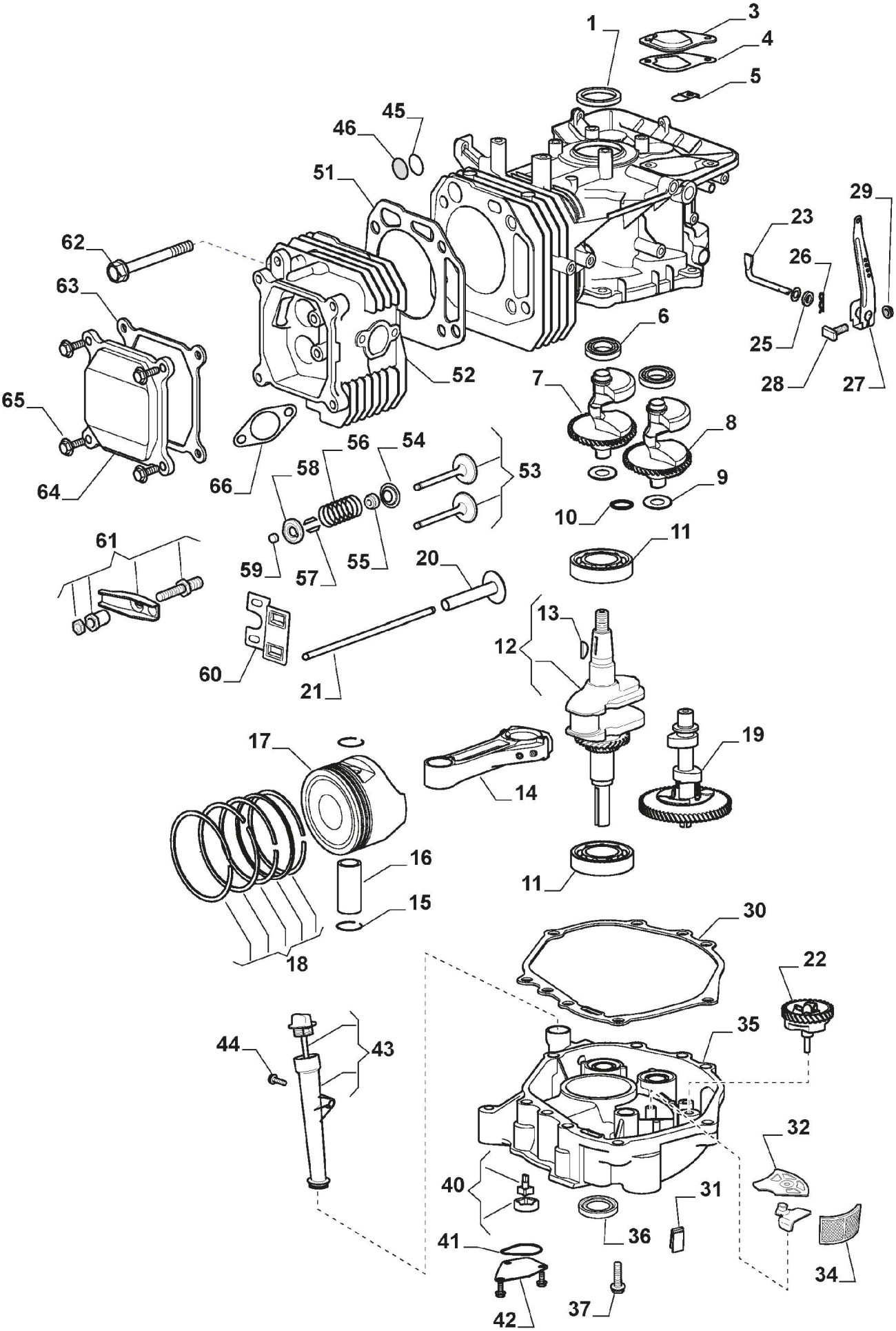 Engine - Piston, Crankshaft