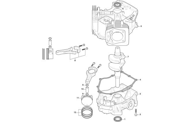 Píst, klikový hřídel