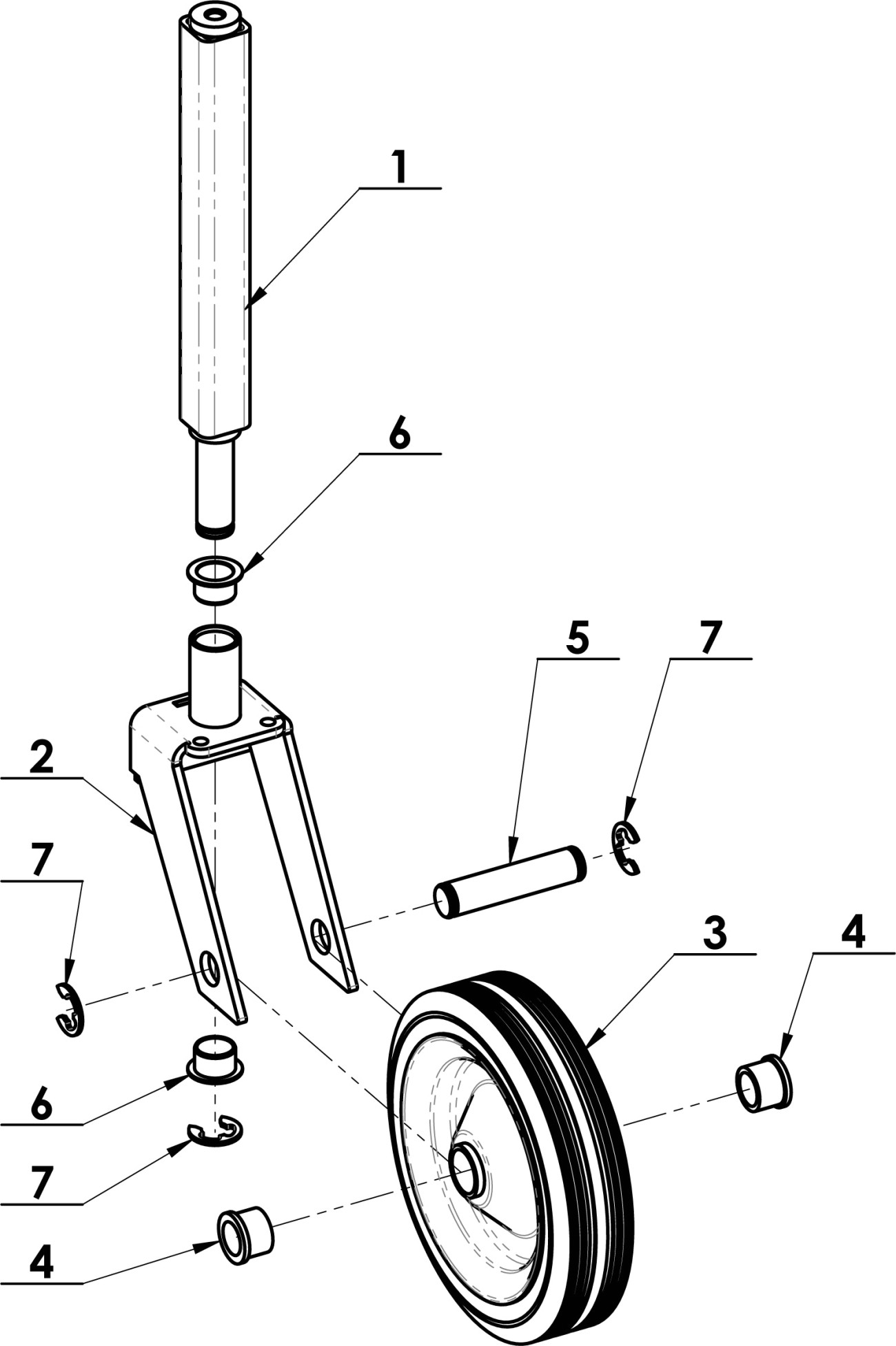 Závěs kola úplný