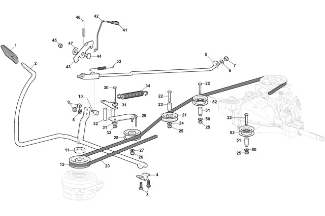 Ovládání brzd a převodovky