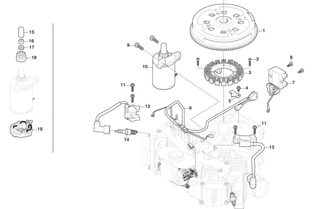 Zapalovací cívka, startér motoru