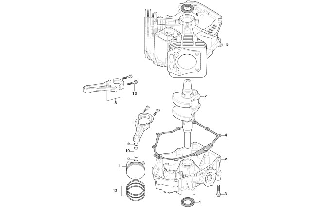 Píst, klikový hřídel