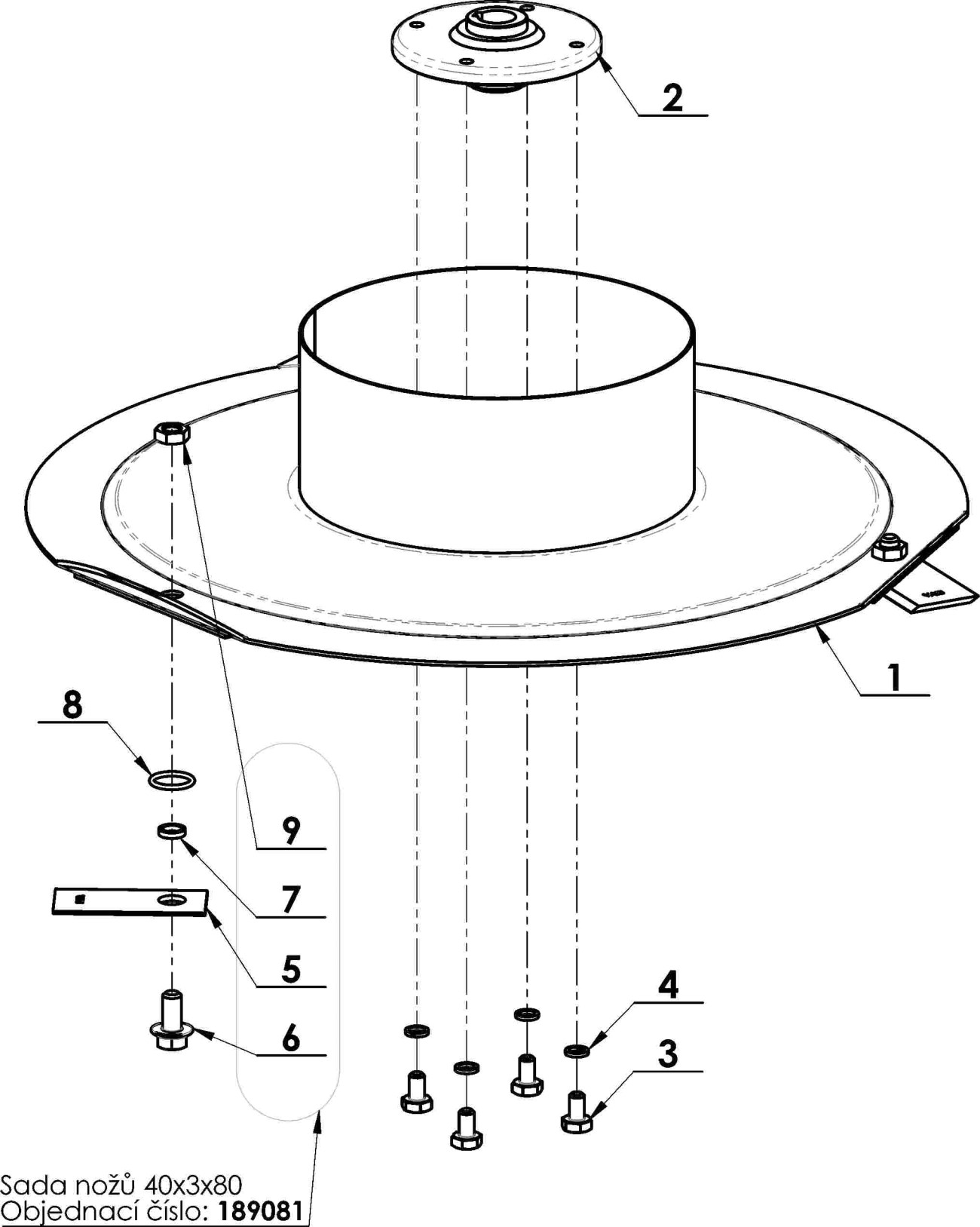 Sestava rotačních dílů