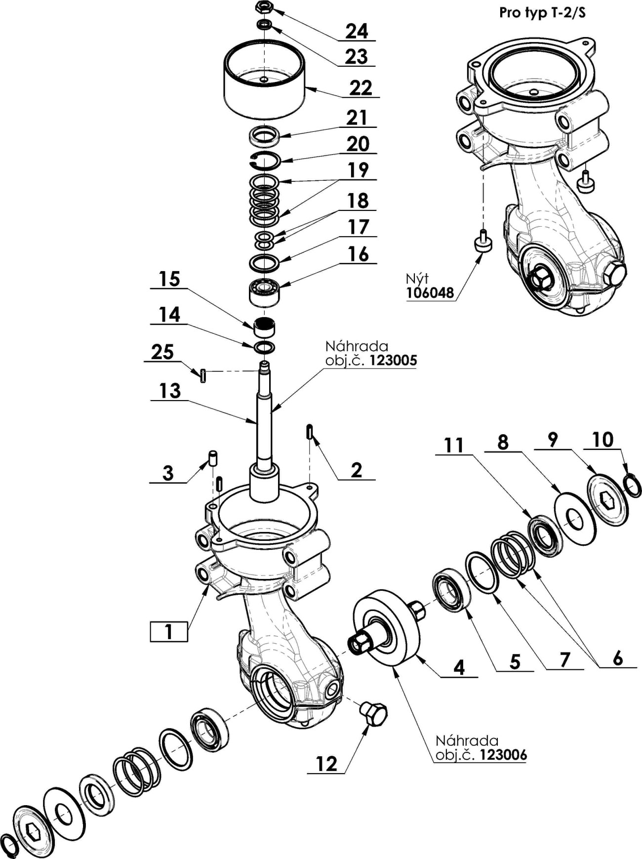 Skříň převodová úplná T2