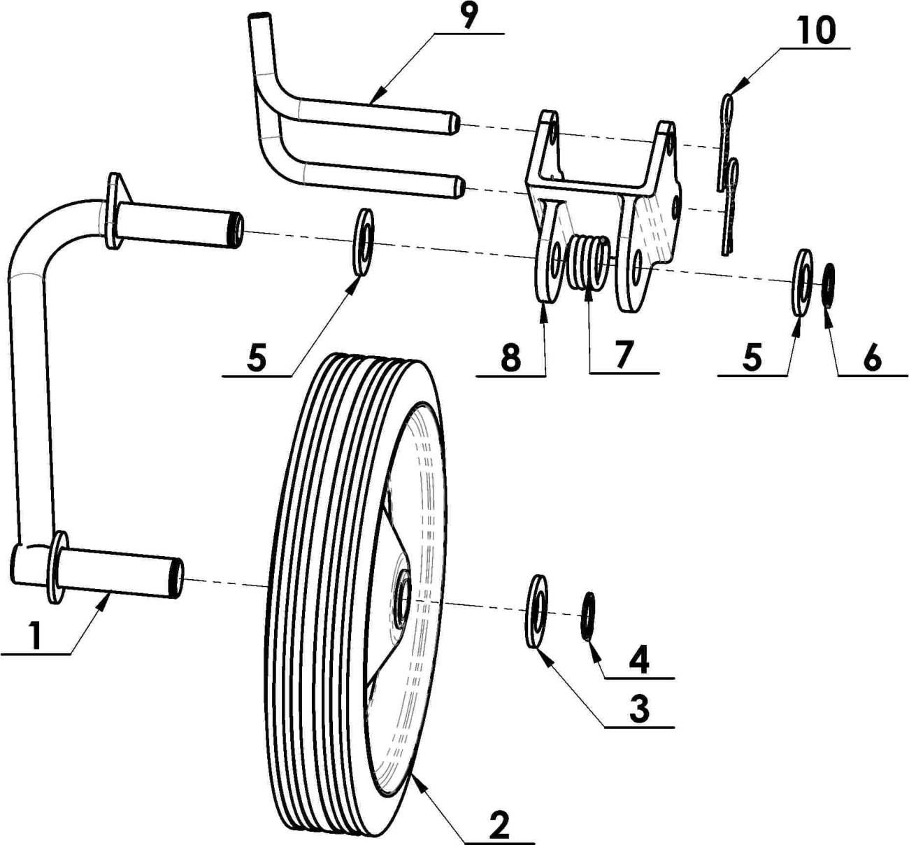 Vodící kolo úplné