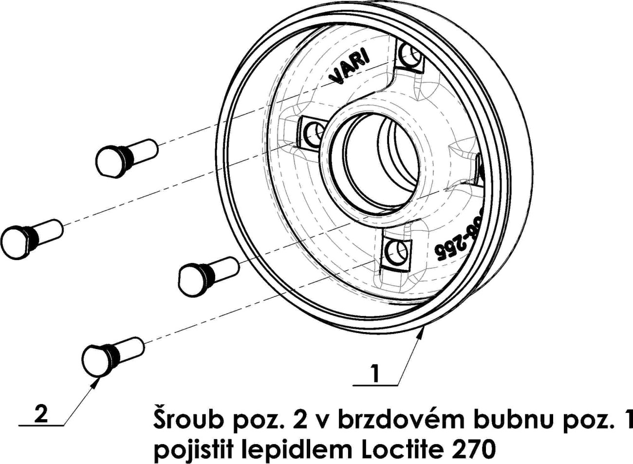 Brzdový buben ANV-500 úplný