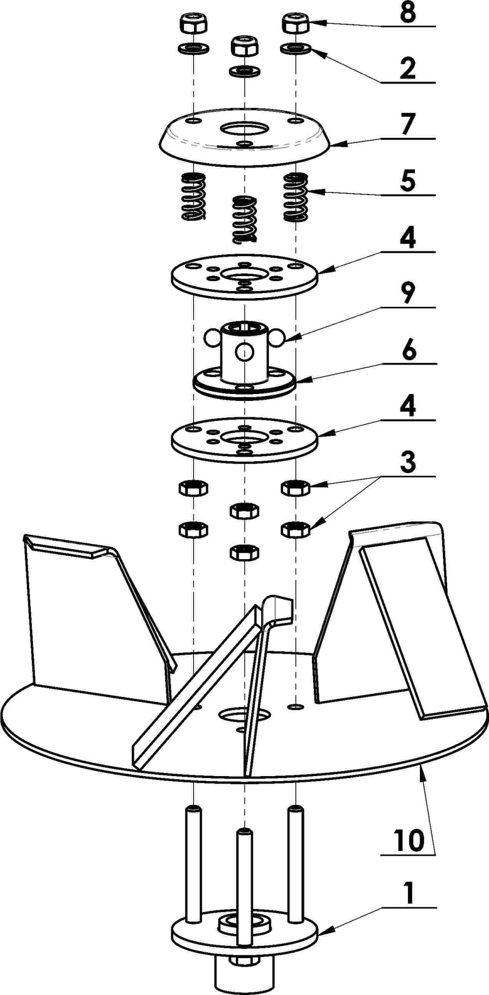 SF55 náboj ventilátoru sestava