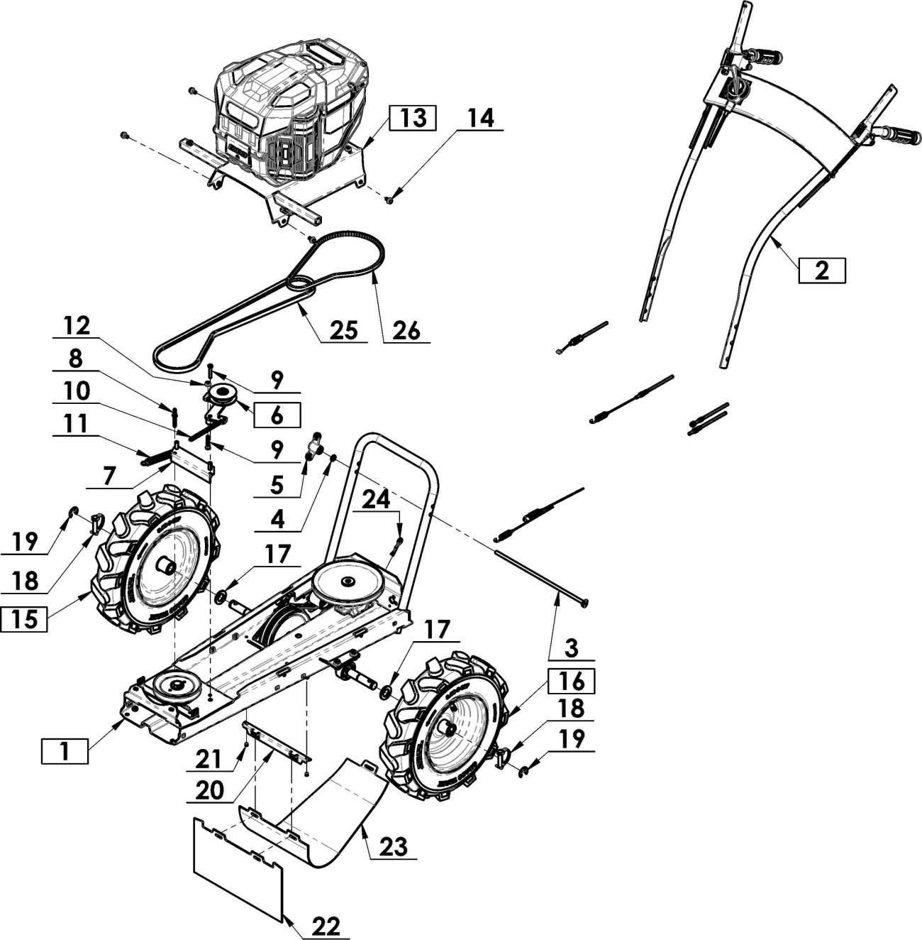 Podvozek multifunkce BDR-620EMaX