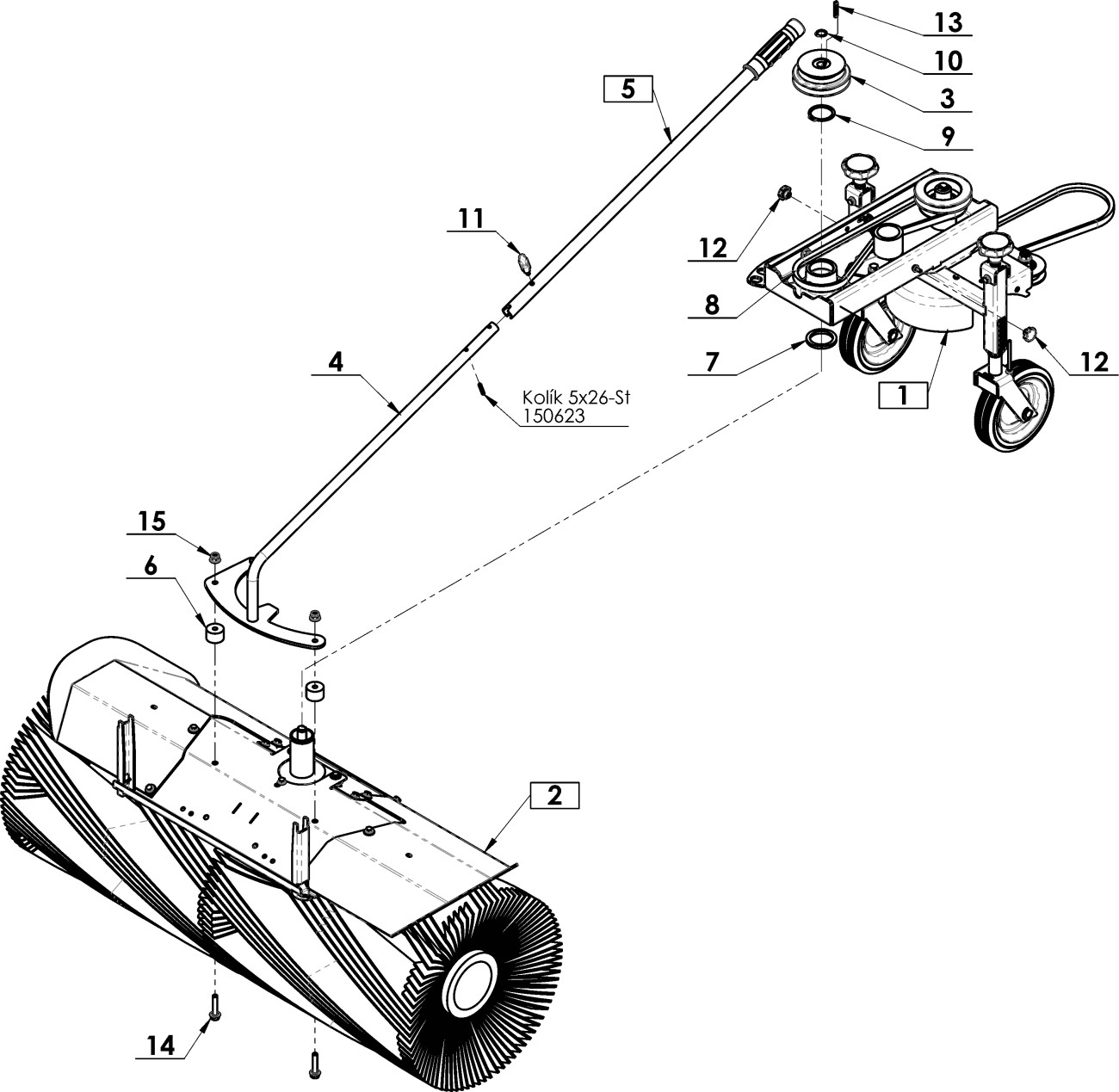 Kartáč CB-1000 PRO přední část
