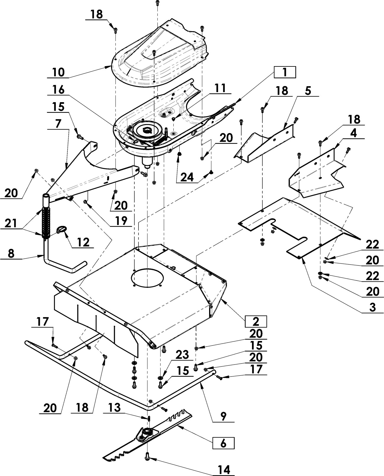 Mulčovač HPRO s kryty
